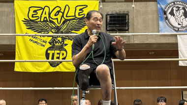 谷津嘉章さんが「パランピックの夢へ」を講演…10.18第2回障がい者レスリング教室